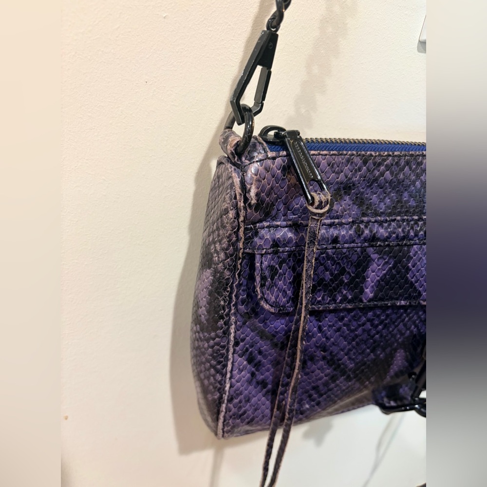 Rebecca Minkoff Classic Mac Purple Python + Black - image 4